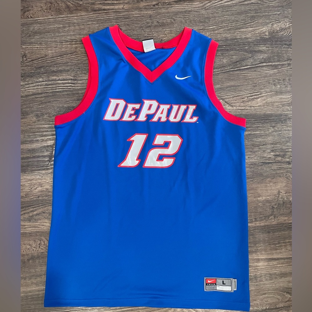L DePaul Blue Demons basketball jersey